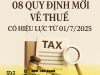 08 quy định mới về thuế 2025 có hiệu lực từ ngày 01/7