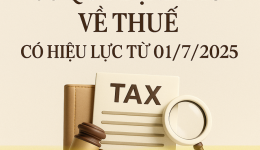 08 quy định mới về thuế 2025 có hiệu lực từ ngày 01/7